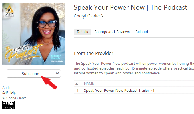 Subscribe to the Speak Your Power Now Podcast